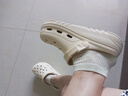 名创优品（MINISO）洞洞鞋男女款EVA夏外穿沙滩凉鞋防滑踩屎感情侣 卡其+浅蓝蝶语 实拍图