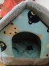 阿莫尔宠物猫窝秋冬季保暖房子型小型犬猫泰迪博美可拆洗小狗窝宠物狗屋 小熊蓝色(房子窝款) S-建议5斤内 实拍图