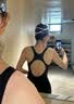 尤克达蒂（yookdd）泳衣女士竞速专业游泳馆专用连体平角保守遮肚显瘦微胖女孩游泳衣 竞速连身泳衣 【竞速泳衣比较紧身 喜欢宽松的建议拍大】 L 建议【100-115斤】 实拍图