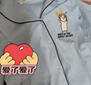 诺宜（NuoYI）月子装月子服哺乳衣纯棉孕产妇家居服睡衣J38158条纹蓝色L 实拍图