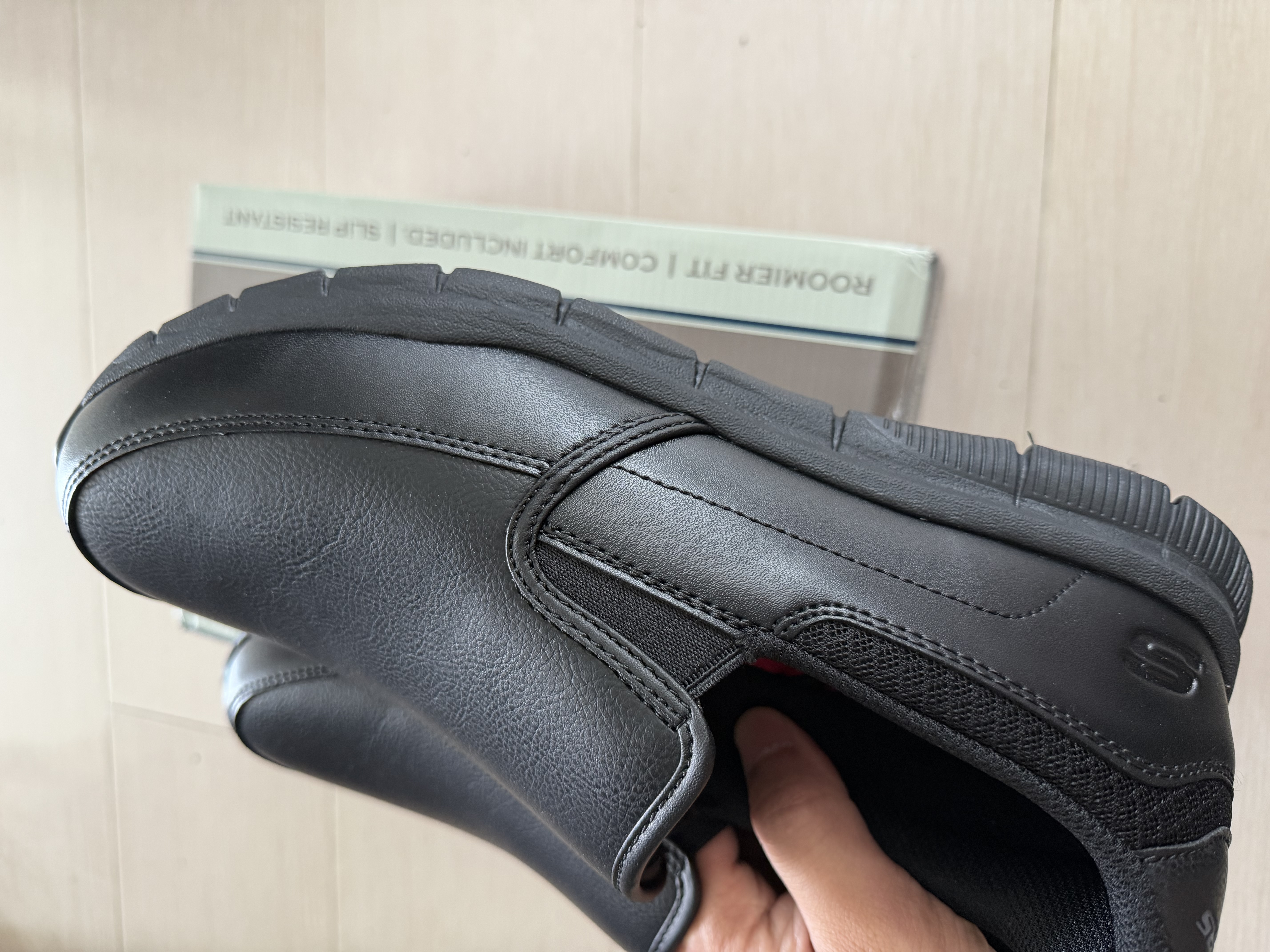 斯凯奇（Skechers）男鞋休闲商务鞋夏厚底一脚蹬板鞋舒适乐福鞋豆豆鞋77157 实拍图