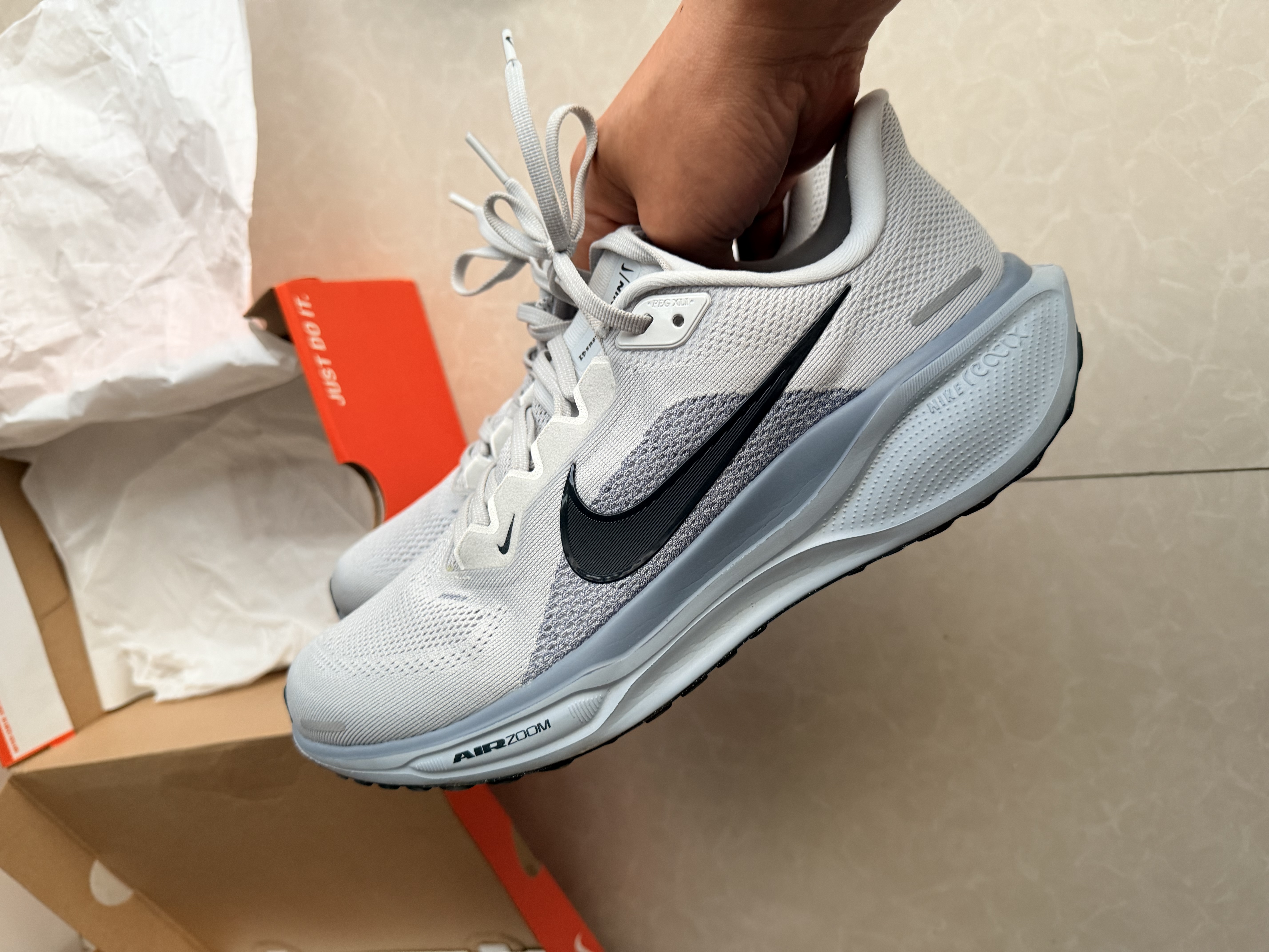 耐克NIKE男子跑步鞋飞马41 PEGASUS 41 运动鞋FD2722-015浅灰42.5 实拍图