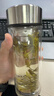 富光玻璃杯双层带茶隔大容量水杯 高档商务泡茶杯 高硼硅杯子500ml 实拍图
