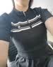 FILA 斐乐官方女子编织连衣裙2026夏新款简约翻领修身收腰连身裙 正黑色-BK S 160/80A/S 实拍图