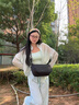 viney斜挎包包女包品牌腋下包帆布包单肩生日礼物高级感送女友老婆 【黑色】高档洋气饺子包 百搭轻奢时尚休闲枕头包 实拍图