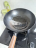 典匠 铸铁炒锅无涂层轻便炒菜锅老式圆底生铁锅不锈家用炒菜锅32cm 轻量化炒锅-玻璃盖 32cm 实拍图