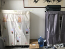 布衣柜家用简易衣柜20管加粗全钢架钢管衣柜出租屋双人收纳挂衣柜 1.2米雅典灰【合金钢接头】 实拍图