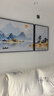 诗六艺家饰客厅装饰画北欧现代简约沙发背景墙挂画三联画大气轻奢壁画晶瓷画 背靠金山（铝合金外框） 晶瓷画左右50*70+中间100*70亮面 实拍图