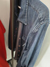 Levi's李维斯男士经典宽松蓝色牛仔衬衫时尚简约美式水洗情侣外套 中蓝色 M 实拍图