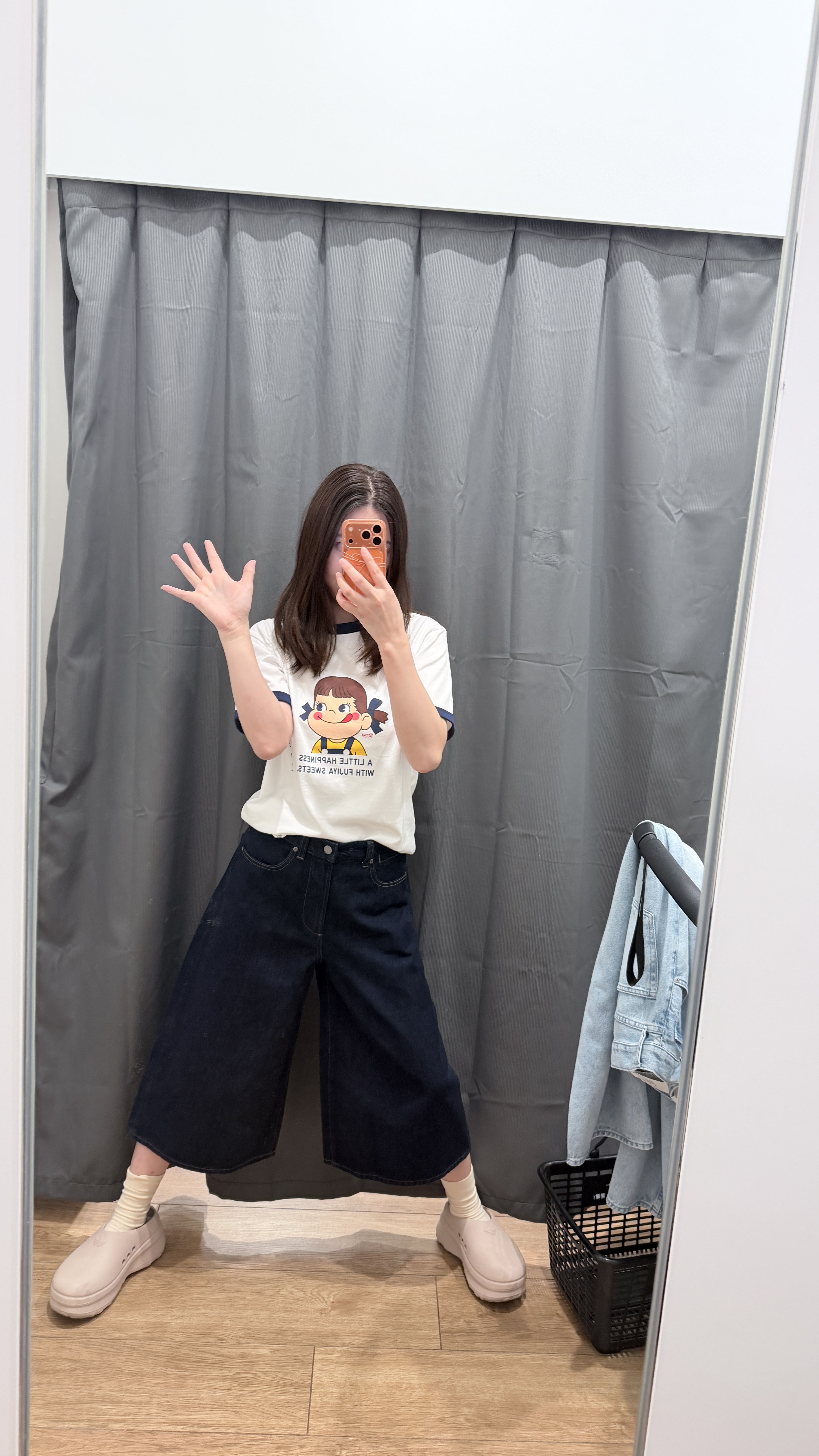 优衣库牛仔裙裤/水洗产品女装阔感裙裤26春夏新款488694 488694/69藏青色 26 /160/66A 实拍图