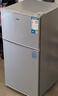 奥克斯小冰箱家用小型迷你冷藏冷冻两用出租房宿舍用节能省电寝室办公室电冰箱 【净化去味】176银色【高效保鲜 铜管速冷】56L 实拍图