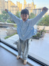 牧萌儿童防晒衣男女童防晒服夏季冰丝凉感宝宝防晒外套披肩 北极熊 XL 实拍图