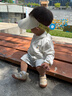 小羊沃利woollykids小羊沃利澳洲真皮男女童包头学步鞋防滑魔术贴宝宝凉鞋 燕麦色 19 码 内长13.0cm适合脚长12.1-12.5cm 实拍图