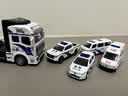 妈宝孖宝六一儿童节礼物合金警车玩具车3-6岁2运输小汽车模型男孩双层拖车 实拍图