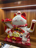 梦选招财猫开业大摆件实用自动电动摇手大号陶瓷新店开业大吉乔迁礼物 八方来财34*25*29招财猫 【礼盒+坐垫+围脖】电池插电两用 实拍图