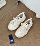 斐乐（FILA）岩行帆布鞋丨帆布鞋26夏季男女鞋情侣FOSSO 1+透气小白鞋休闲鞋 奶白/初雪白-GA 38 实拍图