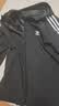 adidas经典三条纹运动连帽夹克外套男女春季阿迪达斯三叶草   黑色   XL 实拍图