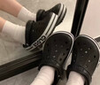 卡骆驰（CROCS）贝雅卡骆班洞洞鞋轻便耐磨一脚蹬休闲鞋女鞋时尚沙滩鞋|205089 黑色/白色-066 43 (270mm) 实拍图