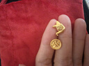 周六福 黄金999元宝金条小金豆爱心赏金玩咖投资金 计价 千纸鹤 - 3g 实拍图