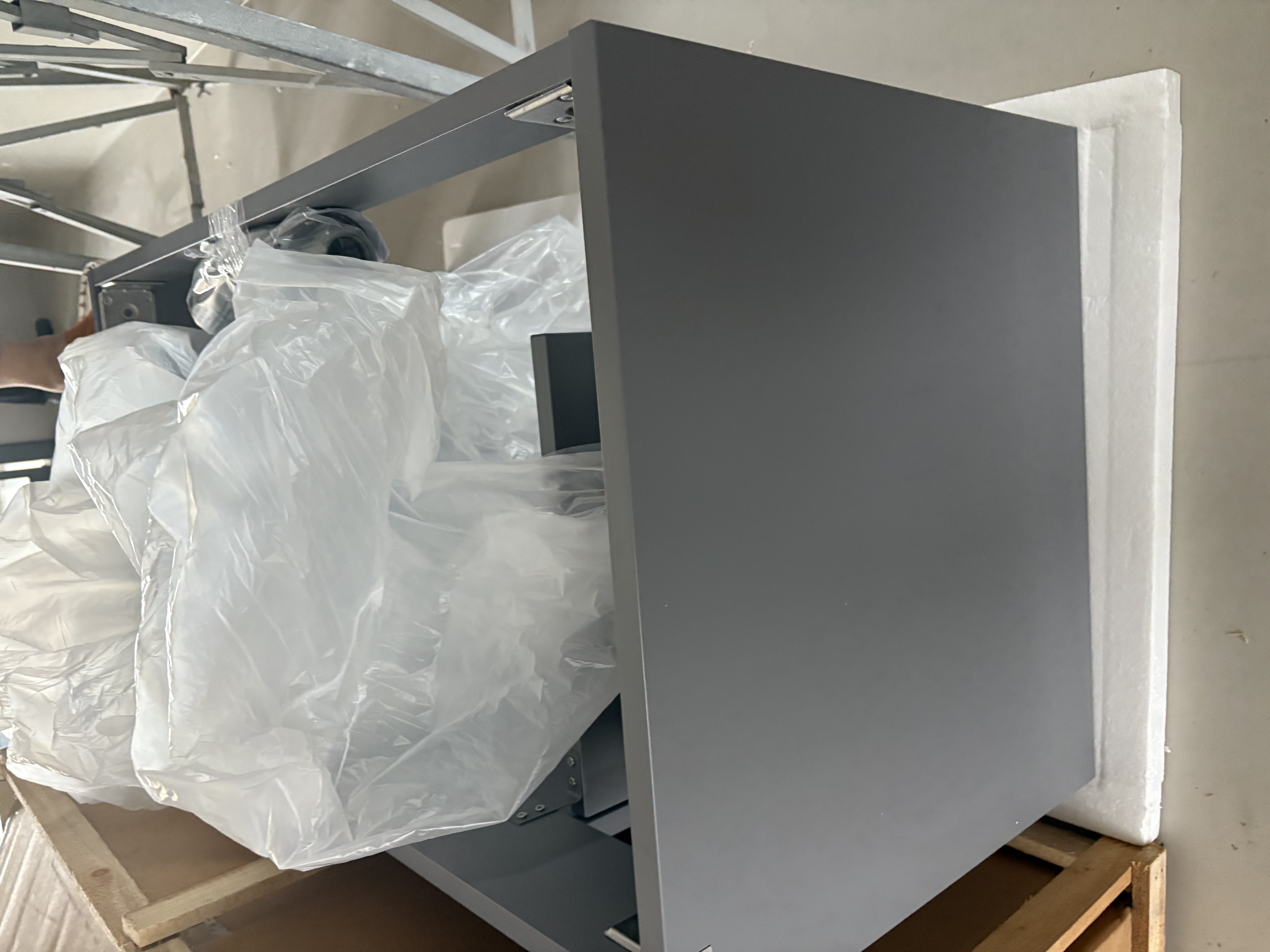 恒洁金属柜2.0七层铝合金不锈钢大储物防霉防潮陶瓷一体盆浴室柜6106 【91cm美妆收纳镜柜】摩登灰 实拍图