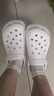 卡骆驰（CROCS）檀健次同款经典泡芙洞洞鞋百舒适男沙滩鞋女鞋休闲鞋|207521 白色-100(含智必星) 35 (210mm) 实拍图