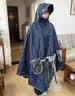 尚烤佳电动车雨衣电动车专用电瓶车雨披带镜套藏青色7XL 实拍图