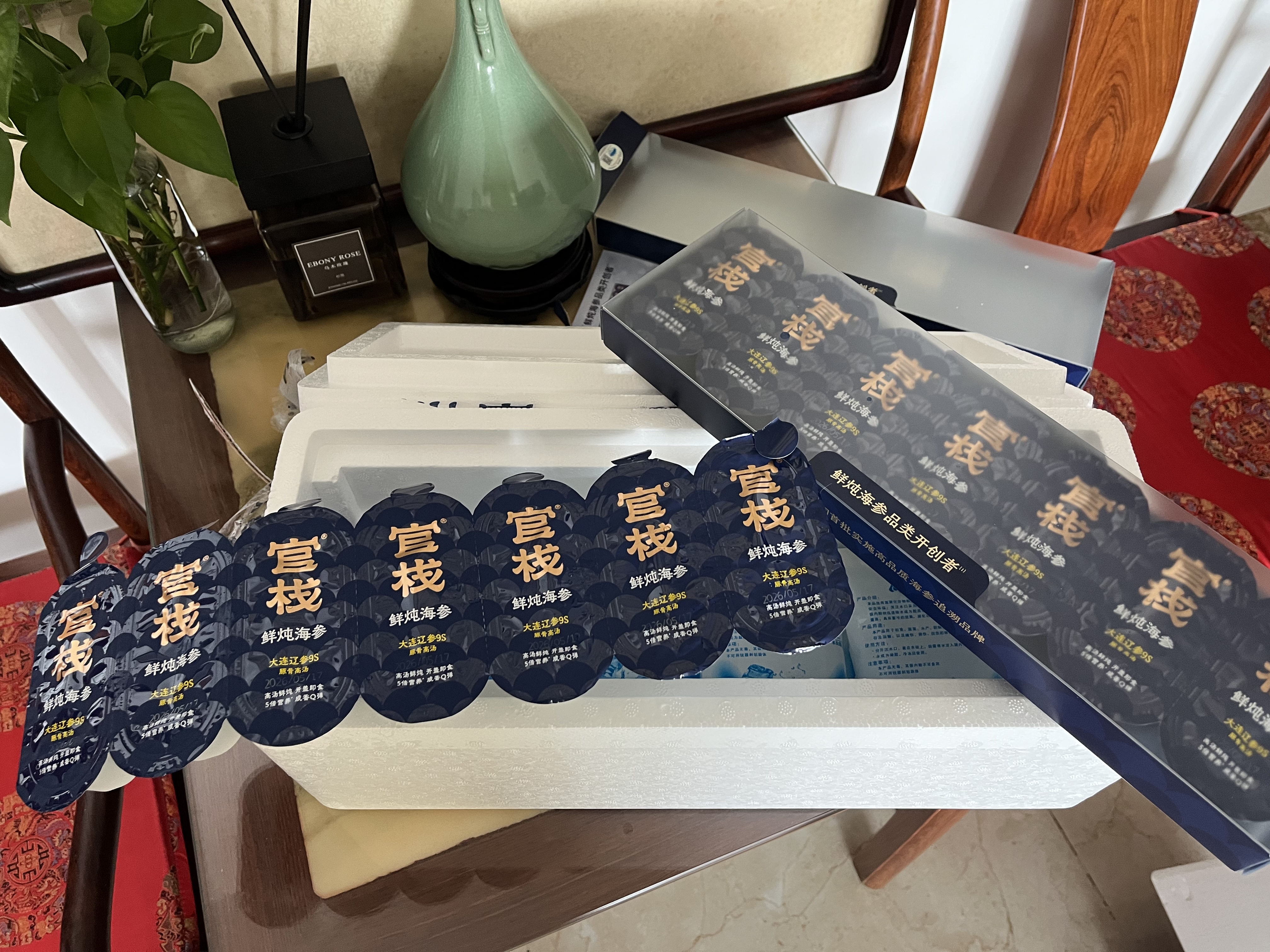 官栈【中检院溯源】9S鲜炖大连即食海参360g/14大连辽参营养滋补品 实拍图