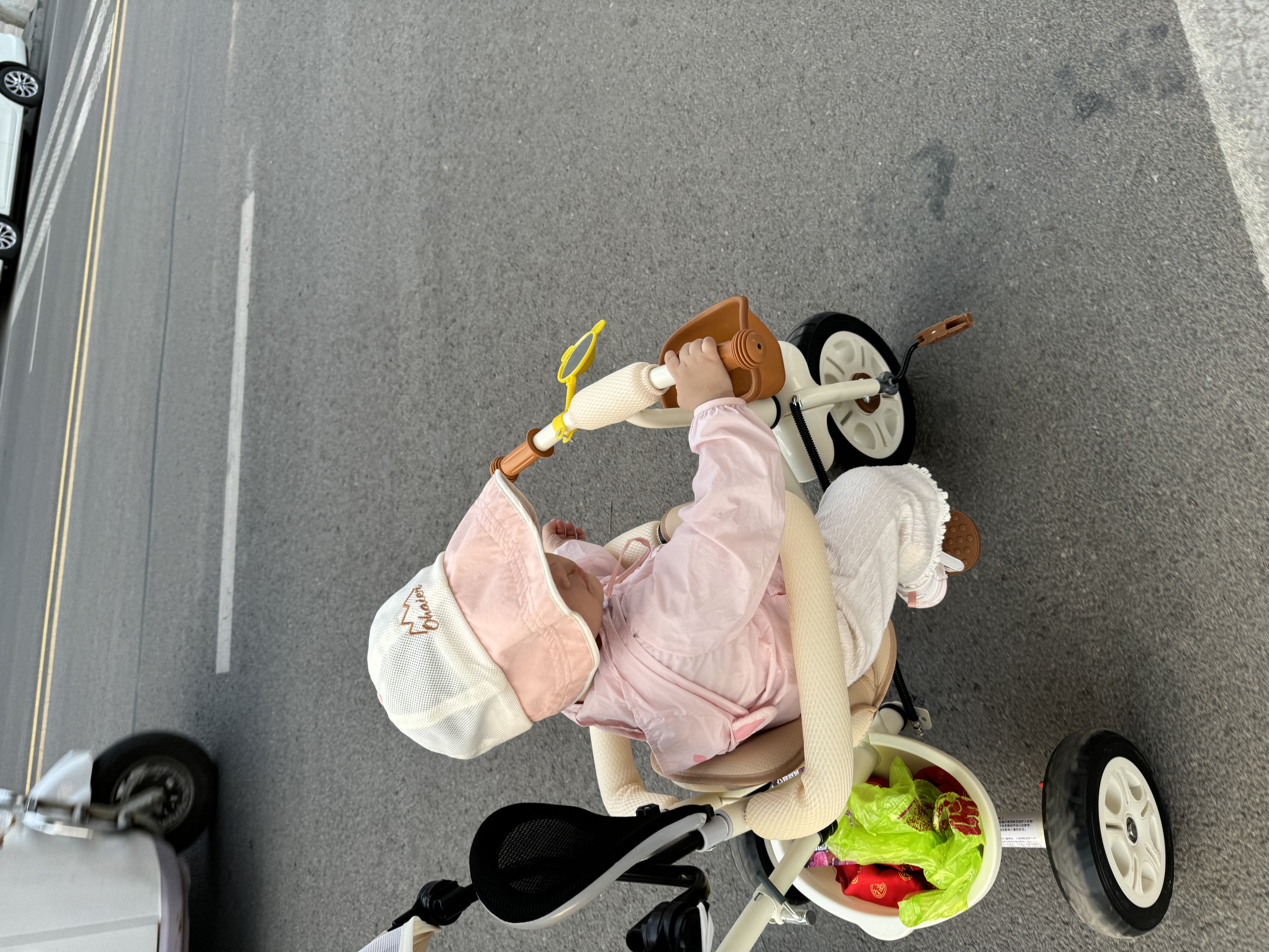 凤凰儿童三轮车遛娃神器1-3-6岁2大号婴儿手推车宝宝脚踏车自行车 宝贝熊车棚-大推手 钛空轮 实拍图
