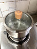 双枪（Suncha）奶锅 316L加厚不锈钢婴儿宝宝辅食小奶锅汤锅蒸煮一体带蒸笼 20cm 实拍图