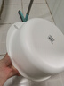 bdo洗脸盆加厚洗衣盆塑料泡脚盆洗菜水盆婴儿盆31cm白1个+28cm蓝 1个 实拍图