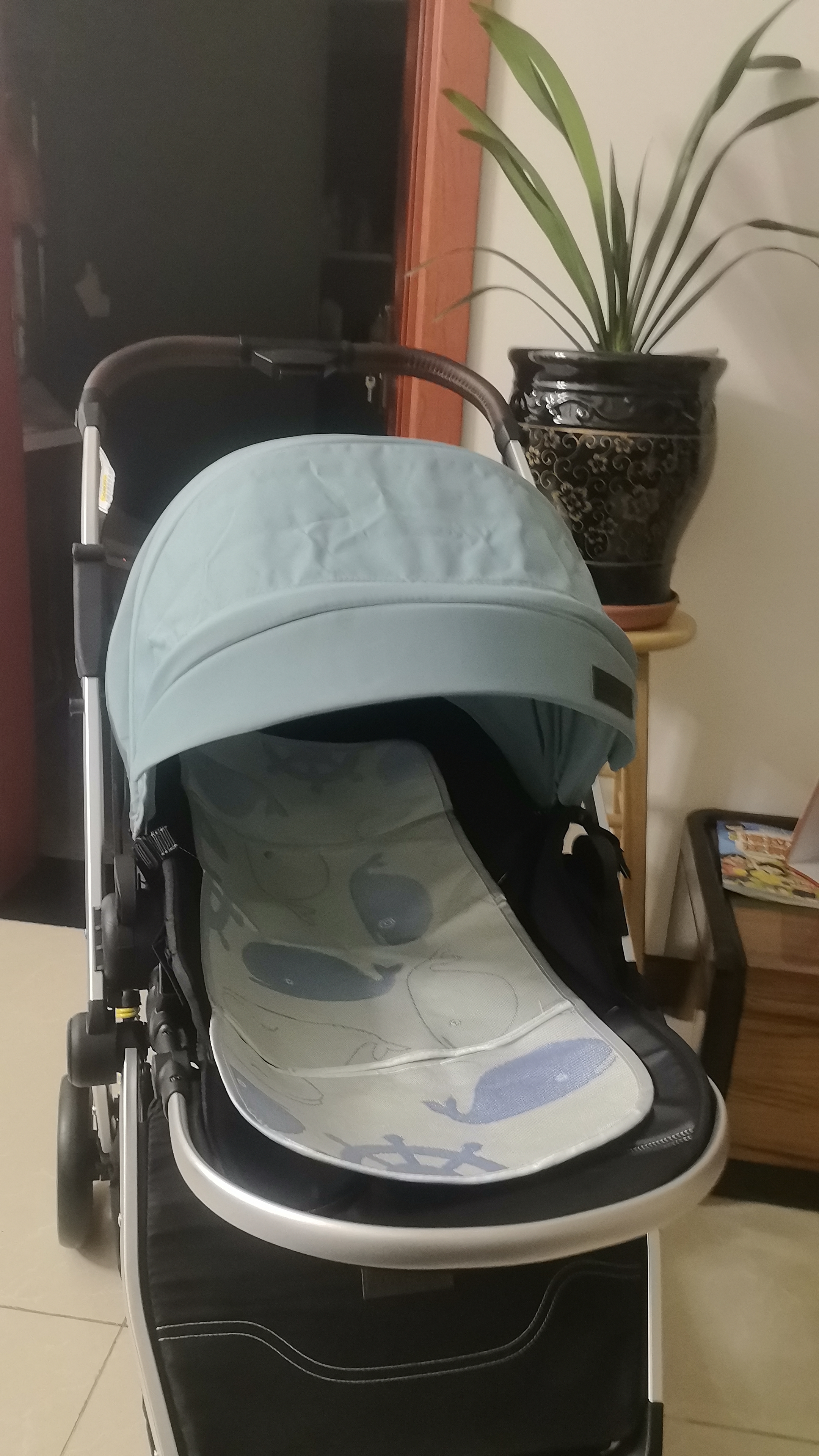 酷贝乐（coballe）婴儿推车可坐可躺轻便折叠双向高景观婴儿车新生儿宝宝bb手推车 【Nebula-2代】Blue（轻便护脊+全罩遮阳） 实拍图