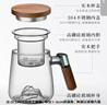 富光泡茶杯茶水分离高硼硅玻璃杯办公室喝茶水杯子花茶杯公道杯500ml 实拍图