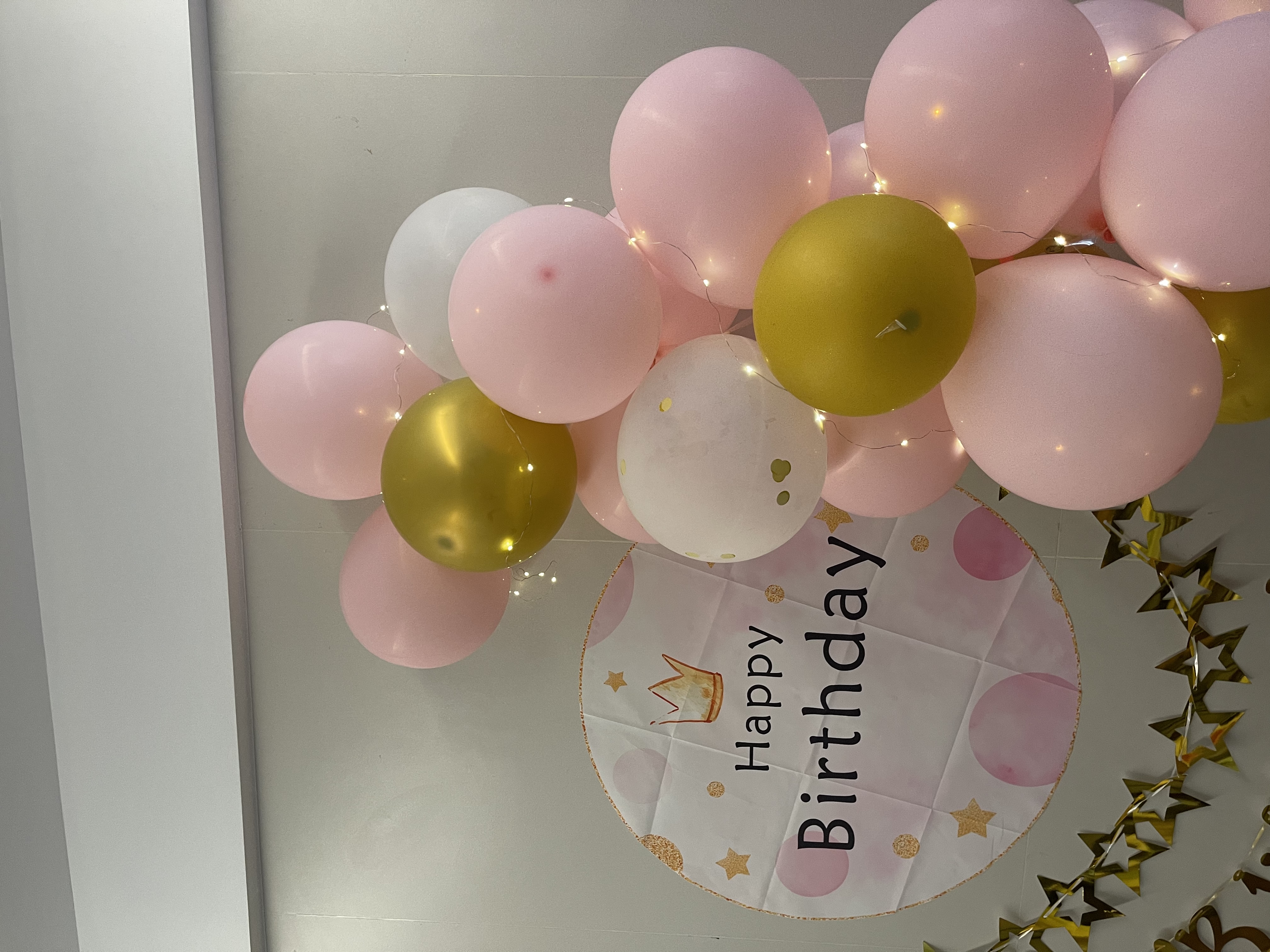 演绎 生日场景布置女孩生日装饰气球儿童生日快乐派对背景墙氛围布置 实拍图