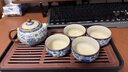 赏福茶盘家用轻奢现代小型沥储水式茶台功夫茶具竹茶盘简约托盘 SS黑色密胺古纹茶盘-小号 【尺寸看图标注】 实拍图