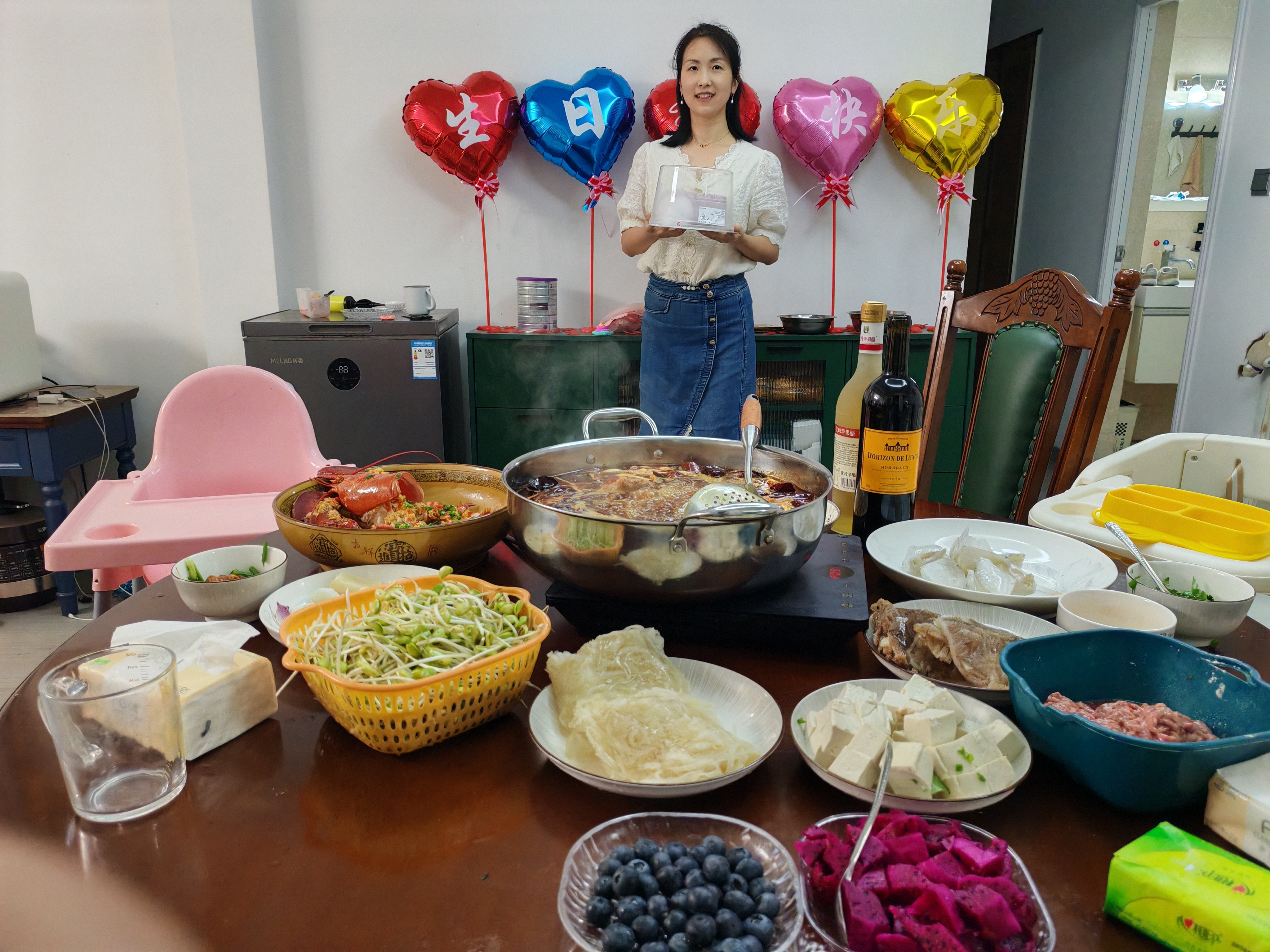 新新精艺生日装饰场景布置气球告白成人儿童女孩表白装饰主题气球桌飘 实拍图