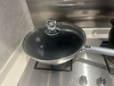 三禾0涂层炒锅无涂层不粘锅钛钢不锈钢电磁炉通用炒菜锅32cmLC32S16 实拍图