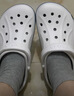 卡骆驰（CROCS）贝雅卡骆班洞洞鞋轻便耐磨一脚蹬休闲鞋女鞋时尚沙滩鞋|205089 白/深蓝-126 40 (250mm) 实拍图