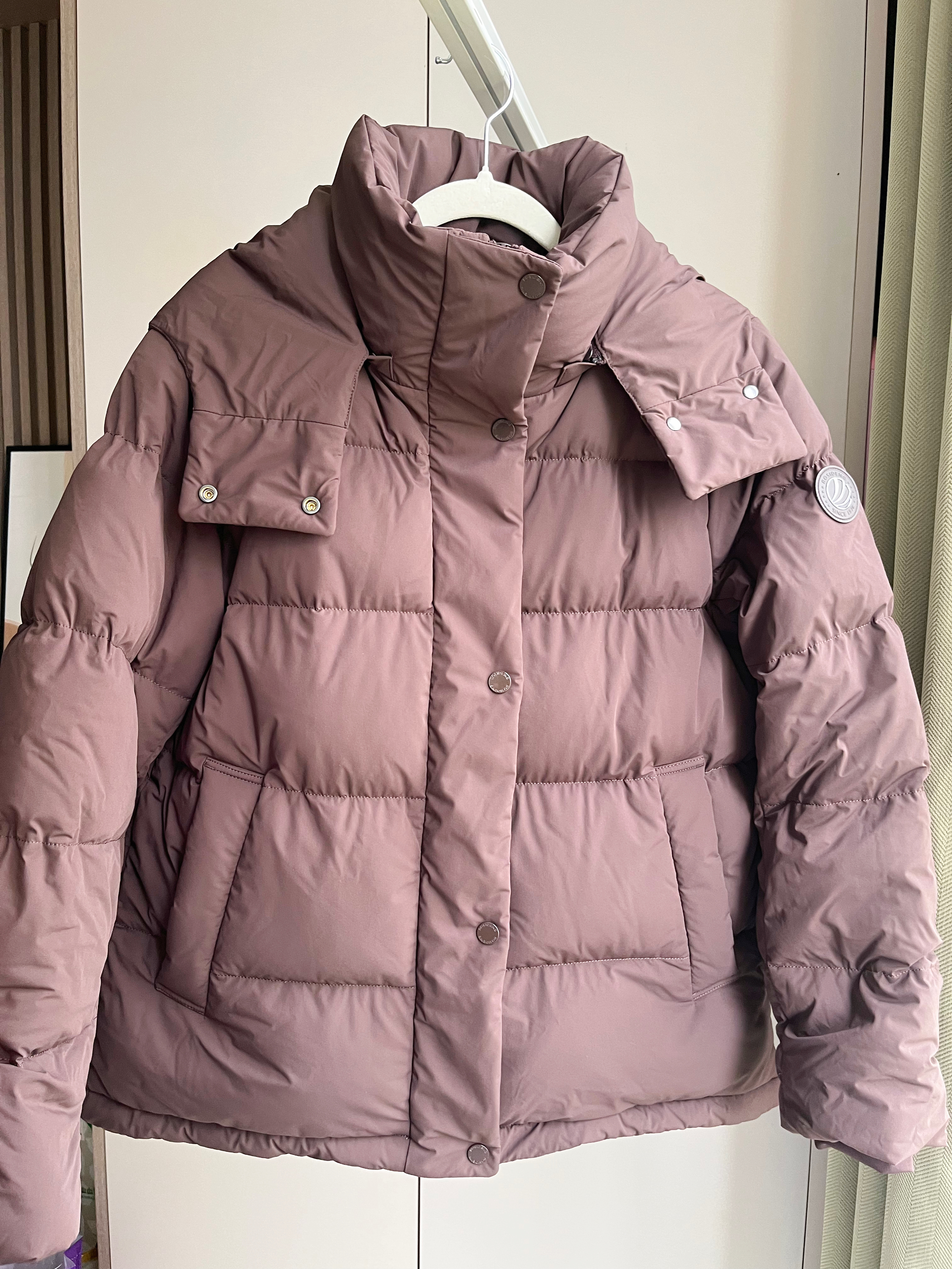 波司登（BOSIDENG）反季羽绒服【小蛮腰】90绒商场同款女90绒可脱卸帽显瘦保暖外套 旷野棕7E70 XS 155/80A 体重约100斤以内 实拍图