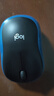 罗技（Logitech）M185鼠标 无线鼠标 办公鼠标 对称鼠标 黑色蓝边 带无线2.4G接收器 实拍图