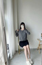 H&M女装毛针织衫夏季慵懒风休闲打底衫短款开衫内搭外套0579541 混灰色167 XS 155/80 实拍图