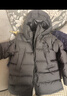 保姆鹅  【风墙】儿童羽绒服宝宝中长款护脸加厚外套保暖童装[NG2664] 炭黑 120 实拍图