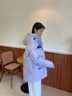 波司登（BOSIDENG）冬季羽绒90绒鹅绒极寒羽绒服女士加厚连帽商场同款时尚百搭外套 【店长推荐】冰穹提花紫9ER2 XS 155/80A 体重约100斤以内 实拍图