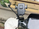 新款电动车摩托车后视镜手机支架户外骑行防震自行车导航支架工厂 后视镜款+防抖金属支杆 通用款 实拍图
