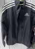 adidas简约三条纹跑步运动立领夹克外套男装秋季阿迪达斯官方 黑色/白（推荐选大一码）   XL 实拍图