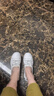 金利来（Goldlion）女鞋休闲板鞋圆头舒适平底耐穿免系带小白鞋 668220189白杏37 实拍图