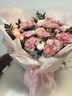 馨仪鲜花速递玫瑰向日葵康乃馨花束送女友生日礼物全国同城配送 康乃馨粉玫瑰混搭花束 实拍图