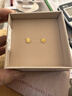 六福珠宝 黄金耳钉栀子花足金耳环520礼物女 计价G01G0027DS 约1.03克 实拍图
