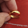 周生生素圈光身面活口泥鳅背开口黄金戒指 足金情侣结婚对戒09141R计价 4.29克(含工费100元) 实拍图