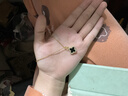 项链高级感女轻奢小众设计ins冷淡风锁骨链双面四叶草可水洗吊坠 金色 四叶花项链 A0292 实拍图
