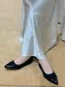 ZHR则则【羊皮垫】浅口尖头单鞋女七夕平底皮鞋女通勤女鞋 K399黑色37 实拍图